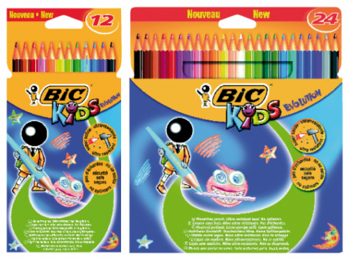 Lápices de Colores Bic Evolution Stripes